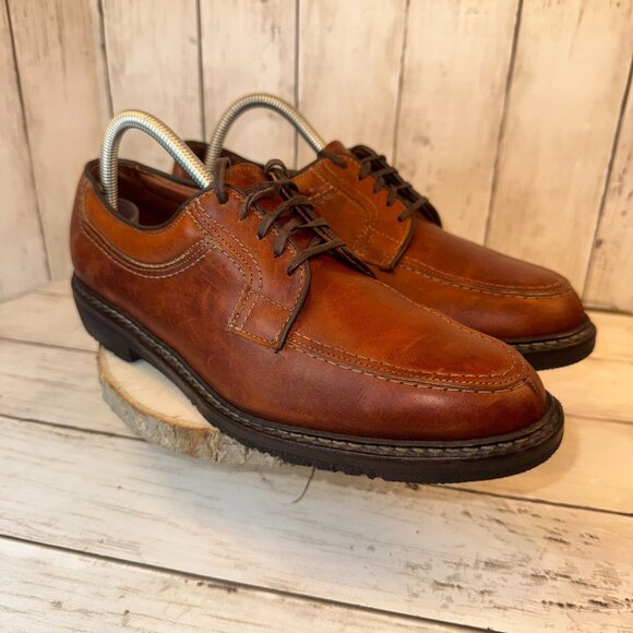 Allen Edmonds Wilbert Shoes Men Sz 8D Brown Split Toe Oxford Leather Made in USA - Picture 2 of 9